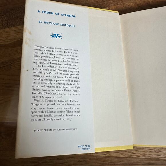 A Touch Of Strange Theodore Sturgeon 1958 Doubleday Science Fiction BCE HC DJ - Picture 7 of 14